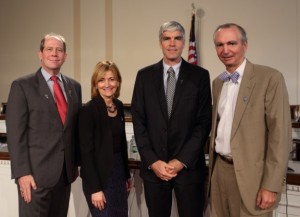 From left: David Karp, M.D., Ph.D., Sue Manzi, M.D., Martin Hodge, Ph.D., and Robert Carter, M.D., presented at the September 9, 2014, Capitol Hill briefing on the AMP.