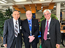 Phil Chen, Jr., Ph.D. (left), and NIH Deputy Director for Intramural Research, Michael Gottesman, M.D. (right), enjoyed a talk by John O’Shea (center) at the Philip S. Chen, Jr., Distinguished Lecture on Innovation and Technology Transfer.