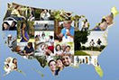 image collage in the USA map