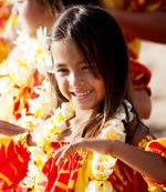 Hawaiian girl dancing